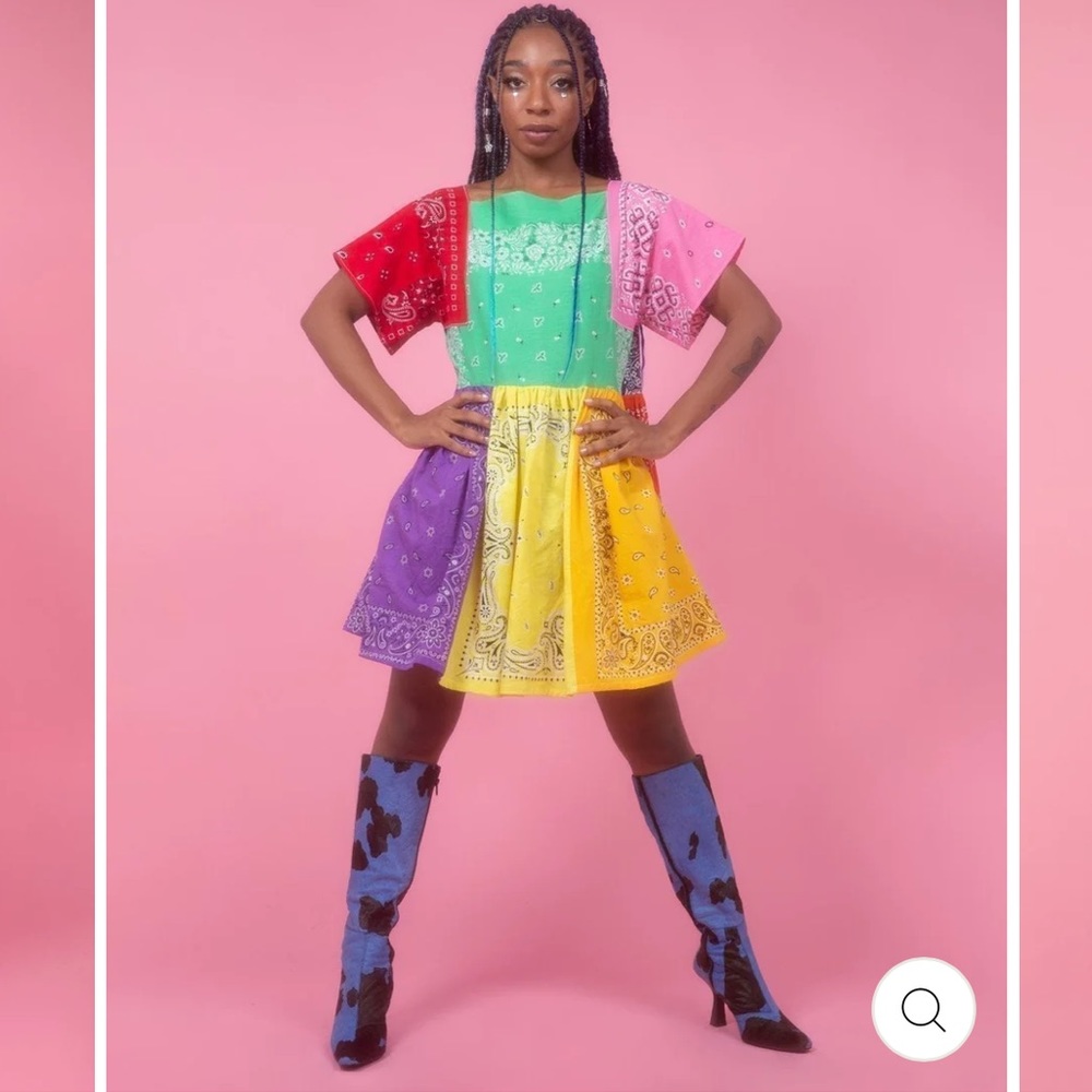 Psychic Outlaw short sleeve bandana dress